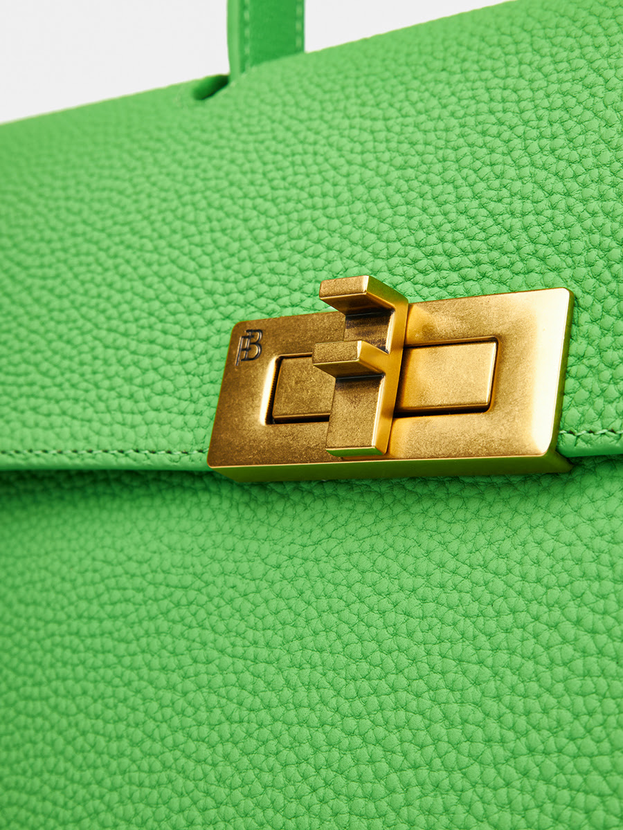 Классическая кожаная сумка Samantha цвет травяной
